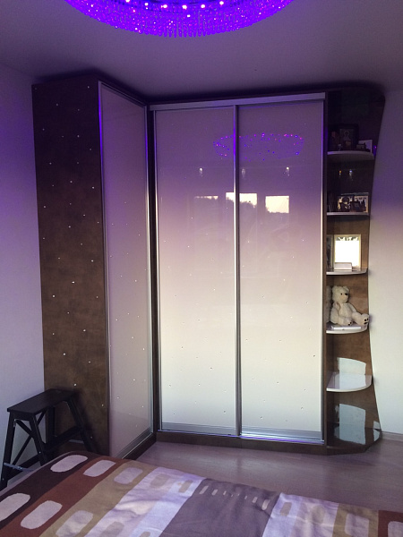 Шкаф купе "Кристалл" высокий глянец LUXE Испания + акрил AGT Турция, вид 1 